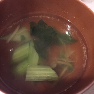 生姜入り青梗菜スープ